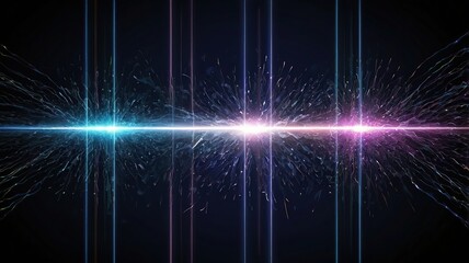 New Free Photo 3d rendering of abstract technology digital background with glowing particles
