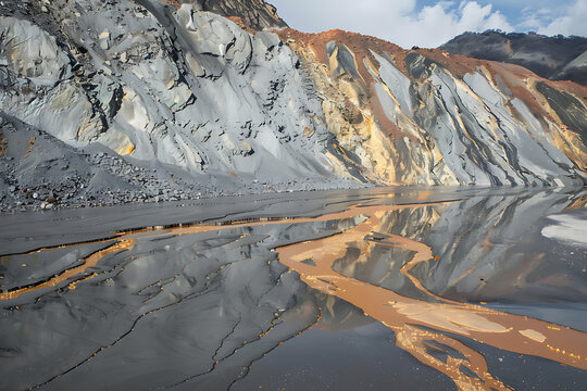 Vanadium mine tailings. HD image