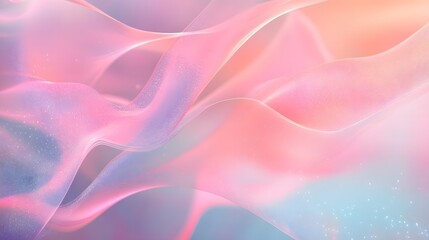 Obraz premium Holographic tech elements layered over a muted backdrop with soft gradients