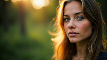 Serene Portrait of a Woman in Natural Light