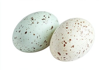 Fresh duck egg close-up isolated with white background, no shadow,