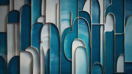 Fototapeta premium Design of blue wallpaper texture as a background