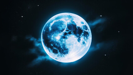 Obraz premium The Last Night of the Blue Moon: The Call of the Forest