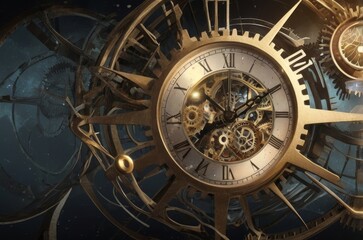 Fragments of Time: A Surreal Exploration of a Shattered Clock