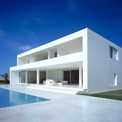 Modern White House With Swimming Pool