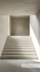 Fototapeta premium Modern Minimalist Concrete Staircase Interior Design
