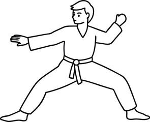 Dynamic Karate Vector Coloring Pages

