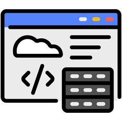 hosting filled line icon