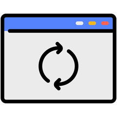 web sync filled line icon