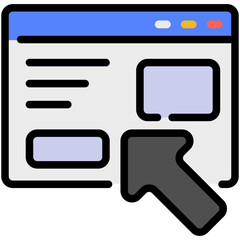 browsing filled line icon