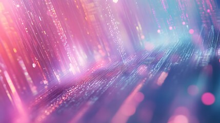 Floating holographic tech overlays on a muted background with soft tones