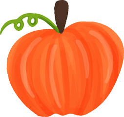 Pumpkin Hand Drawing Illustration