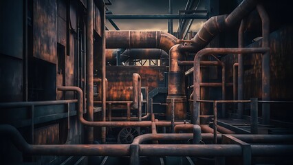 Grunge rusty metal industrial background