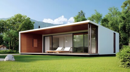 Modern Minimalist House Design with Wooden Accents