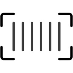 barcode filled line icon