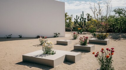 Fototapeta premium Minimalist Desert Garden