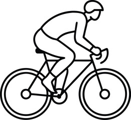 Playful Cyclist Drawing for Coloring Fun
