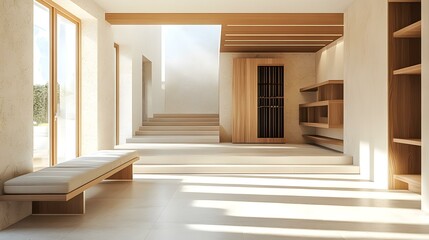 Minimalist Interior Design with Wooden Accents