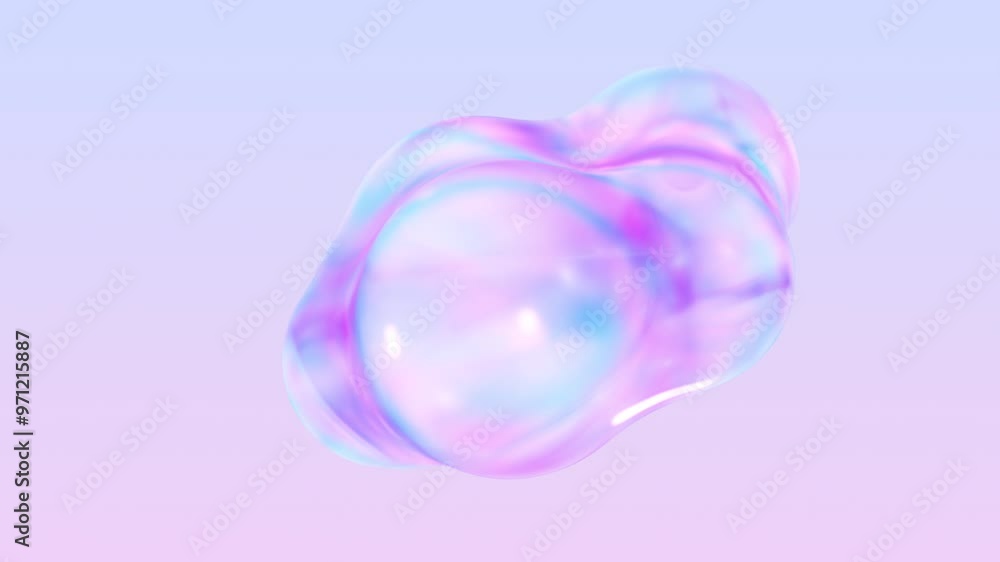 Aufkleber a metaball animation transforms liquid blobs. 3d abstract colorful metaballs in the background. an a