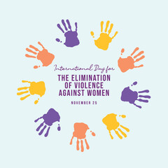 Obraz premium International Day for the Elimination of Violence against Women vector design template good for celebration usage. flat design. eps 10.