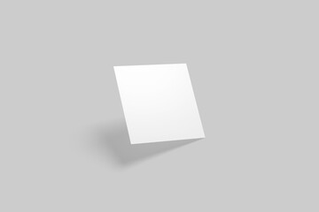 Square paper flyer card mockup with copy space for card design