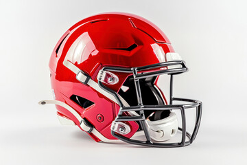 Fototapeta premium American football helmet white background. Different views.