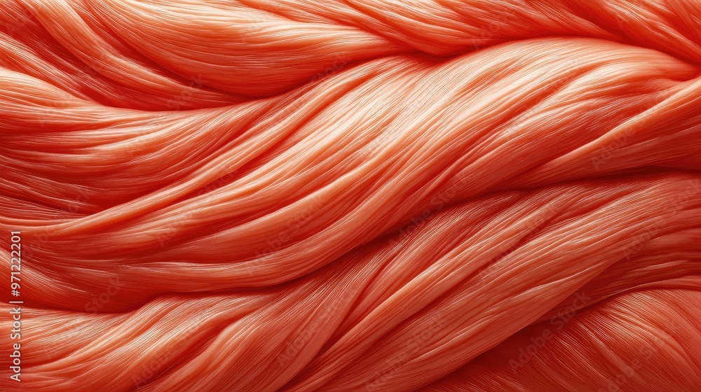 Poster vibrant and flowing strands of coral-colored fibers create an artistic and textured backdrop for var