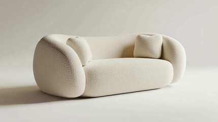 Modern and comfortable sofa isolated on a light background
