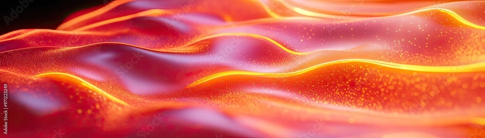 Poster abstract vibrant waves of glowing colors create a captivating visual effect, evoking a sense of ener