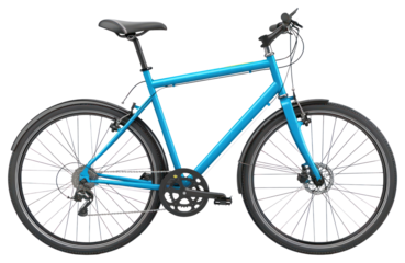 PNG Blue modern bicycle bike transportation commuter.