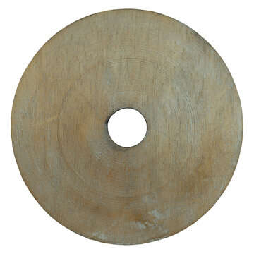 Strange wheel round disc isolated on white background