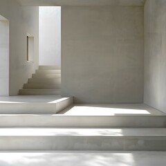 Fototapeta premium Modern Concrete Staircase Interior Design