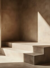 Minimalist Concrete Stairs and Sunlight
