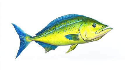 Fototapeta premium Mahi Mahi Fish Illustration.
