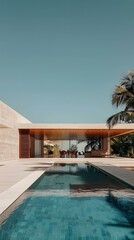 Fototapeta premium Modern Minimalist Swimming Pool Design