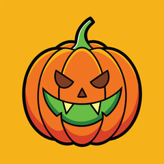 Halloween pumpkin vector art.