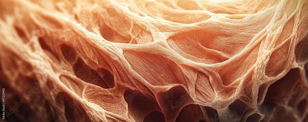 Aufkleber abstract texture resembling organic structures with intricate layers and warm tones, ideal for creat