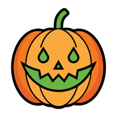 Halloween pumpkin vector art.