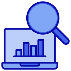 Data Analytics Blue Icon