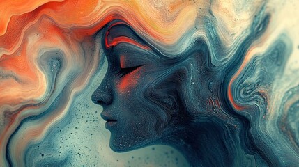 An abstract representation of anxiety, with swirling lines and overlapping shapes creating a sense of unease and restlessness.