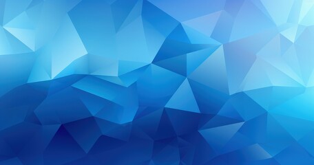 Fototapeta premium A vibrant blue abstract geometric background with a blend of light and dark shades, ideal for digital design projects.