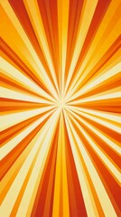 Fototapeta premium Sunburst Design With Vibrant Rays of Orange and Yellow Radiating From the Center at Midday Background