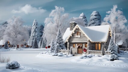 Fototapeta premium White christmas holiday background.