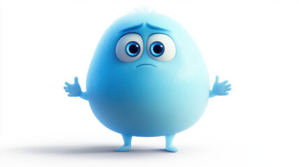 Obraz premium Sad Blue Monster.