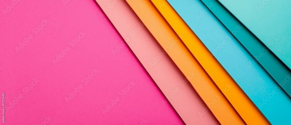 Poster create a vibrant gradient collage where grainy textures flow through bold diagonal lines, mixing bri