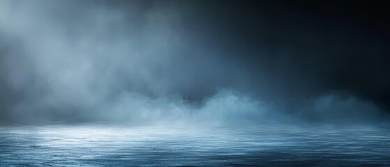 Fototapeta premium Design a moody atmospheric piece with dark grainy gradients blending from midnight blue to soft gray, evoking a twilight scene
