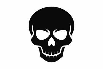 skull illustration vector silhouette, icon style