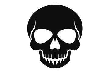 skull illustration vector silhouette, icon style