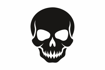 skull illustration vector silhouette, icon style