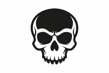 skull illustration vector silhouette, icon style